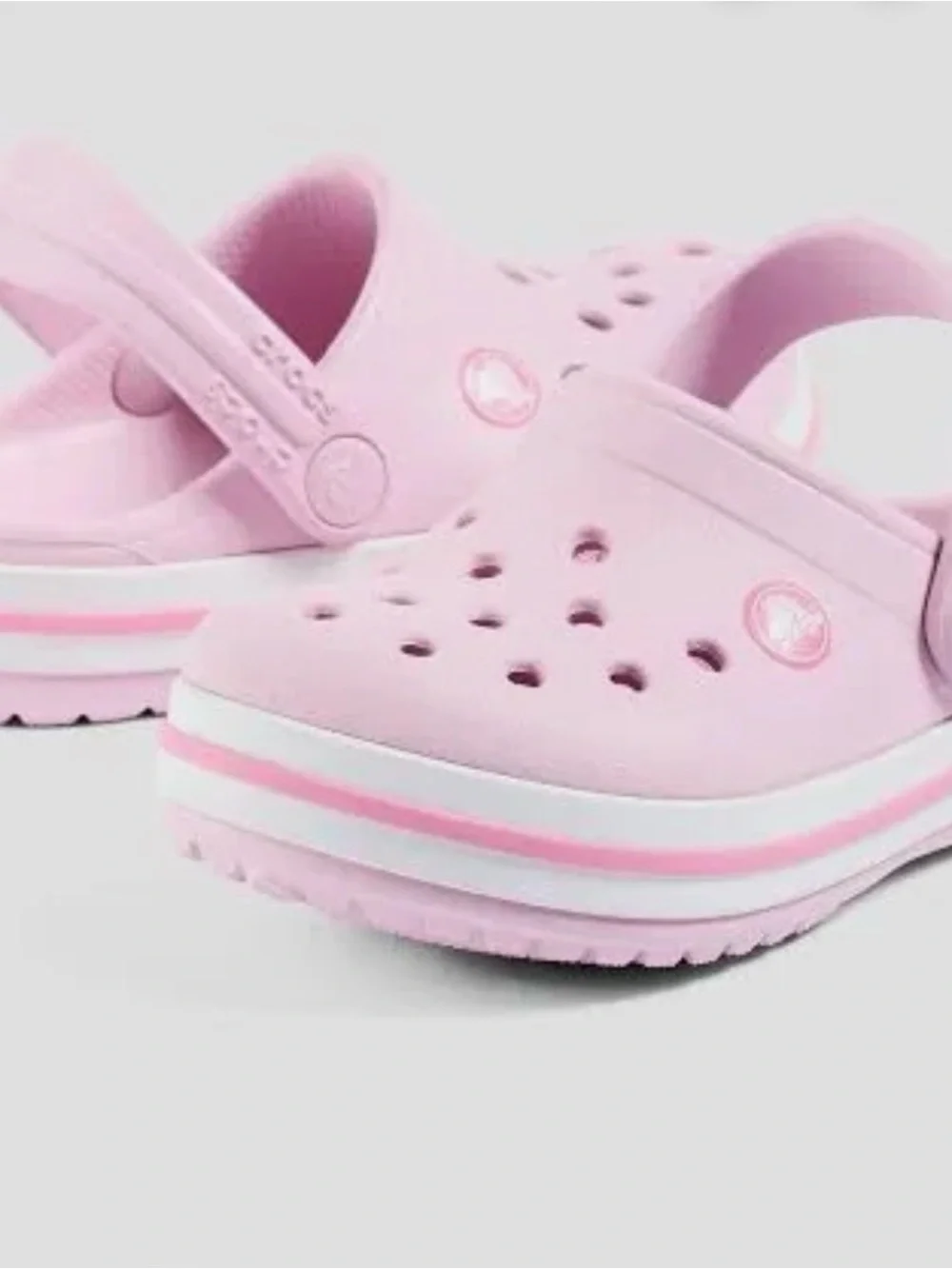 CROCS Kids' Light Pink Clog Sandals with Heel Strap